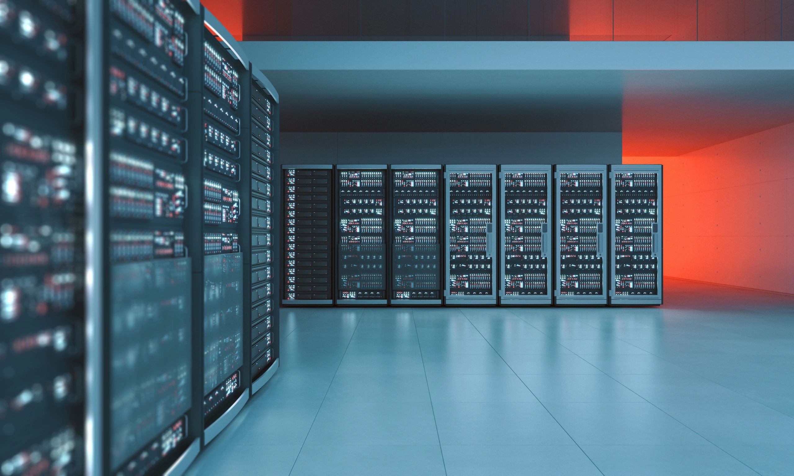 Modern server infrastructure in a clean data center